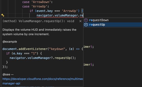 Autocomplete Cloud Phone types with VS Code IntelliSense