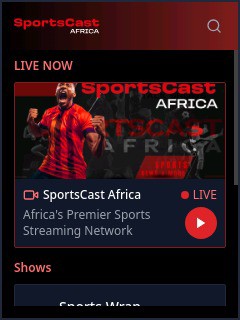Screenshot of SportsCast Africa on Cloud Phone