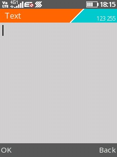 Full screen text input screenshot