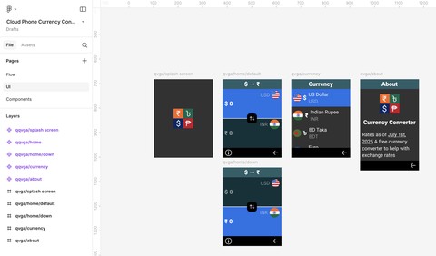 Figma - currency converter app